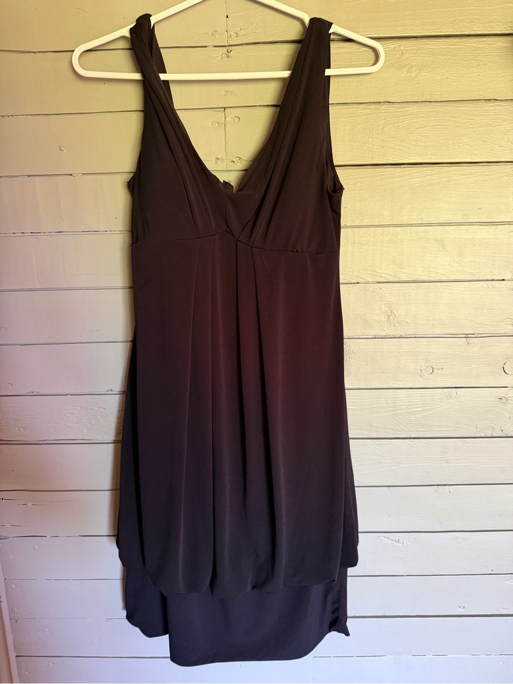 Eliza J Chocolate Brown Draped Cocktail Dress